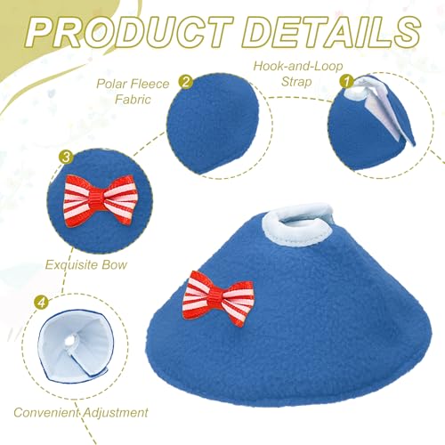 Bird Collars, Bird Cone Collar Protective Recovery Cones, Soft Adjustable Anti-Bite Feather Neck Protector (Blue, M, 3 Pcs), Intended for Budgie/Cockatiel/Lovebirds - color: Blue, size: M