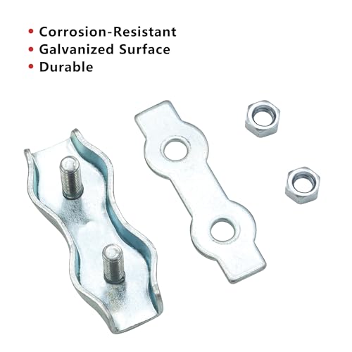 Heavy Duty M5 Poly Rope Connectors, 36 Count | Galvanized Steel, Electric Fence Rope Connection, Wires Splicer