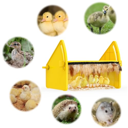Chick Brooder Heater Plate for Baby Chicks, Ducklings & Poultry | 3-Level Adjustable Temperature Heating Plate, 8.67 x 10.63 Inches, Yellow Poultry Brooder Warmer - color: Yellow