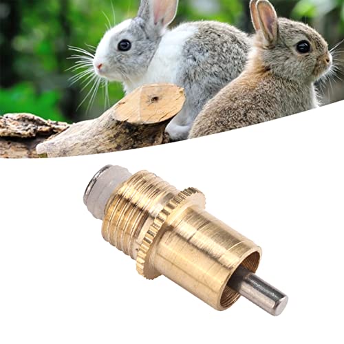 Rabbit Drinker Nipple Set, Pack of 20 Metal Long Type Waterer Drinking Tool for Small Animals, Yellow