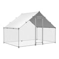 HEYTOWN Large Metal Chicken Coop Chicken Pen with Water-Resident and Anti-UV Cover Walk-in Poultry Cage Chicken Runs for Yard with Cover Duck Rabbit Dog House Outdoor - size: 6.5"L x 9.8"W x 6.5"H