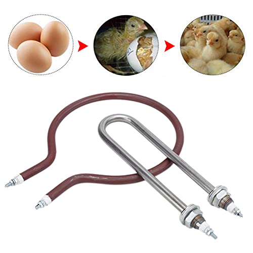 Joyzan Incubator Heater Tube Heating Element, Incubator Element Coil | Circular Tube Plate Cabinet Egg Incubators Accessories Farms Hatching Chicks Candler Turner Ducklings Poultry Brooder 200W