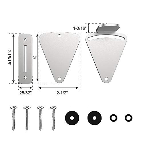 WINSOON Barn Door Lock Hardware Stainless Steel, Sliver | Sliding Privacy Latch for Barn door Closet Shed Pocket Doors Wood Gates