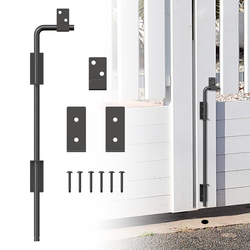 24" Heavy Duty Cane Bolt Gate Drop Rod with Upgraded Design, Square Gate Drop Rod for Wood PVC Vinyl Metal Yard Gate Latch-1 Pack - size: 24 Inch-1 Pack