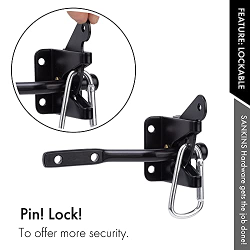 Self Locking Gate Latch for Wooden Fence, Gravity Lever Latch, 1pcs - size: Normal