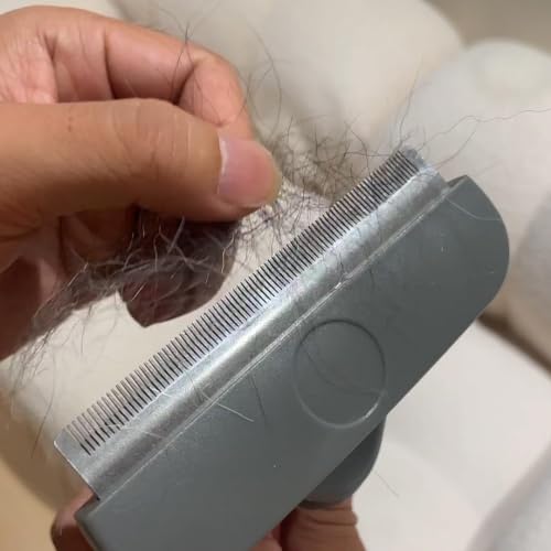 2PCS Pet Grooming Brush Set, Undercoat Deshedding Tool & Double-Sided Silicone Glove for Dogs, Cats & Horses - Gentle & Effective Loose Hair Removal, Shedding Reduction