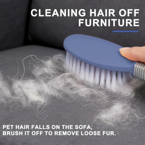 Blue Small Short Haire Dog Brush for Shedding 6.5in/16.5cm | Pet Grooming Brush for Short Haired Dogs&Cats,Remove Loose Hair Knots Tangles,Pet Hair Removal Brush for Clothes Sofa Cars
