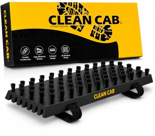 Universal Fit Truck Step Mounted Brush - Heavy Duty Boot Brush for Trucks, RVs, SUVs, and Semis - Easy Velcro Mounting - Perfect for Camping, Jobsite, and Home - Durable and Reliable
