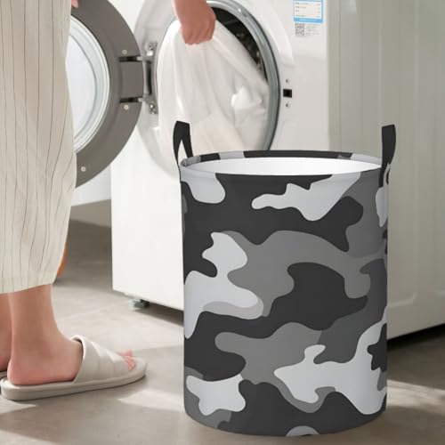 Laundry Basket Simpel Camouflage Collapsible Large Capacity,63L Dirty Clothes Basket Durable Lightweight Hamper With Handles Ideal For Clothes,Toys Home Organization size19.6"L x 15.7"W - color: camouflage