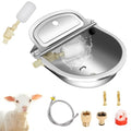 Automatic Livestock Waterer Bowl, 304 Stainless Steel Water Dispenser | Rust-Resistant Stainless Steel, Dual Float Valves, Automatic Refill System, Durable Design For Barns Farms And Outdoor Use