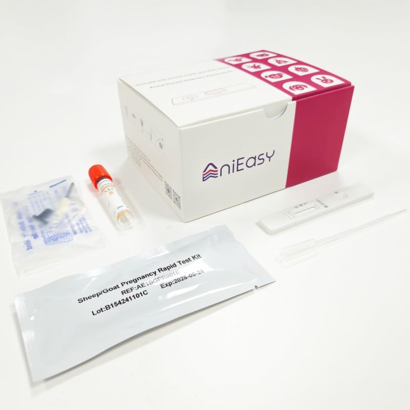 [10 Pack] Sheep/Goat Pregnancy Rapid Test Kit: All-in-One Solution for Early Detection at Home or Farm