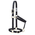Weaver Leather Basic Adjustable Nylon Halter - color: Black, size: 1" Small Horse