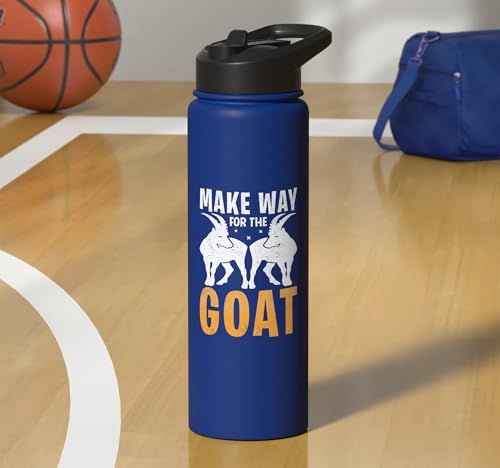 Make Way For The Goat Goats Stainless Steel Insulated Water Bottle - color: Royal Blue