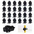 Mingya 25 Pcs Electric Fence Insulators Round Post Clips Electric Wire Insulators Holding for Pig Tail Fiberglass Electric Fence Post - size: 25 pcs