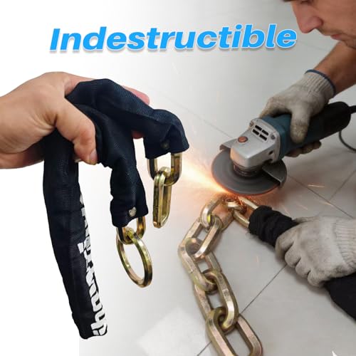 Heavy Duty Cut Proof Security Chain 4ft x 3/8 "Hardened Steel Cut Proof Lock for Motorcycles Trailers Gates Garage Anti Theft Security Chain (4ft) - size: 4ft