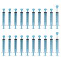 Feeding Syringes with Cap, Plastic Syringes for Liquid Pet Feeding Measuring Tool No Needle 10ml, (Blue, 20 Pcs), Intended for Dog/Cat/Rabbits/Small Animal/Scientific Lab - color: Blue