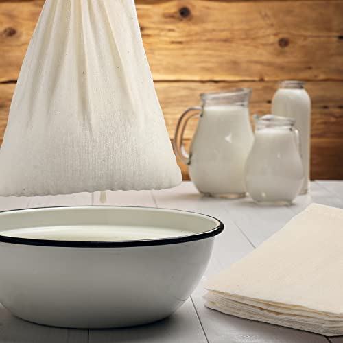 4 x 6 Inch 100 Pieces Muslin Bags Cheesecloth Bags for Straining Reusable Tea Filter Cold Brew Milk Tea Filter Strainer Cheese Clothes Cheese Clothbags for Office Kitchen Cooking - size: 4 x 6 Inch