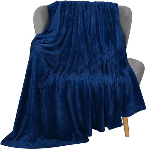 Utopia Bedding Ultra Soft Fleece Bed Blanket Throw Size Navy (50x60 Inches) | Microfiber Plush Warm Lightweight Breathable Cozy Blanket Anti-Static, All Season Use, Gift for Women and Men - color: Navy, size: Throw (50x60 Inch)
