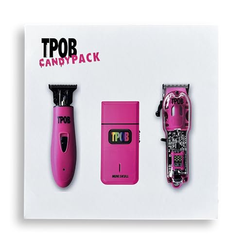TPOB Slime 2 Barber Hair Clippers Trimmer Shaver Set for Men with Matte case and X Fade Blade (Pin) - color: Pin
