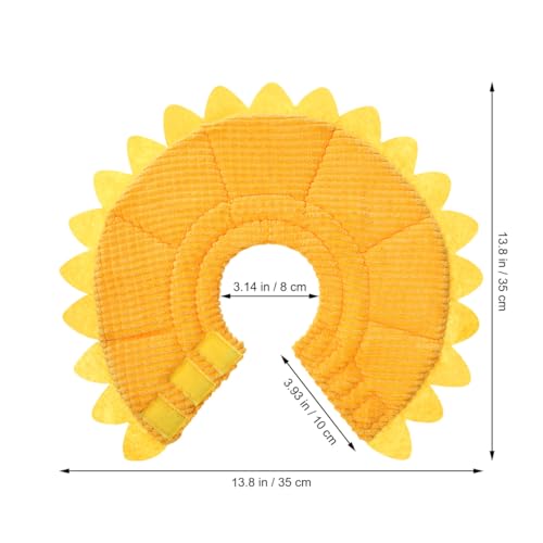 Pet Protective Recovery Collar - Adjustable Sunflower Shape Elizabethan Cat Cone Collar, Cute Soft After Surgery Neck Collar for Small, Medium, Large Cats and Dogs - size: S