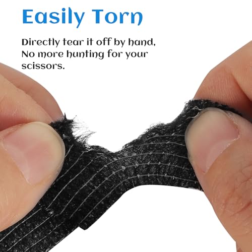 24 Rolls Elastic Self Adhesive Bandage Wrap 1 Inch, Breathable Non Woven Cohesive Bandage, Vet Wrap for Dogs, Ankle Sprains Swelling Medical First Aid Tape, Sports Athletic Tape Color Black - color: 1 Inch-24 Count Black