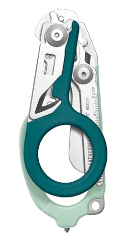 LEATHERMAN, Raptor Rescue, 6-in-1 Heavy-Duty Emergency/Trauma Shears with Carbide Glass Breaker & Strap Cutter, Made in the USA, Icy Mint - color: Icy Mint