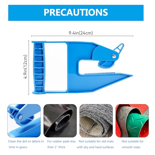 Heavy Duty Stall Mat Gripper, Pair of Mat Movers Tool for Horse Stalls Mat Handlers for Gym Mat, Trailer Mat Effortless Remover for Thick Rubber Mats in Barn,Home Saves Back and Hands