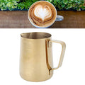 Frother Cup Milk Frother Gold Frothing Pitcher with Scale 350ml | Milk Frothing Cup Stainless Steel Home Office Coffee Frother Cups for Gold Coffee Bar Accessories