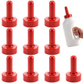 10 Pcs Calf Nipples, 4.33 in Length Silicone Replacement Livestock Feeding Nipples, Small Animal Milk Drink Nipple for Calf Milk Bottles, Dairy Farm