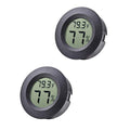 2-Pack Mini Hygrometer Thermometer Meter Digital LCD Indoor Room Monitor | Fahrenheit / Celsius Display Round Humidity Temperature Gauge for 3D Printers Guitar Case Greenhouse Reptile Incubator