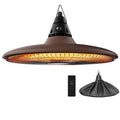 Ceiling Electric Outdoor Heater Wall-Mounted Hanging Patio 1500W Infrared Carbon Fiber Tube Heating Wall Heater for Gazebo, Balcony, Brown
