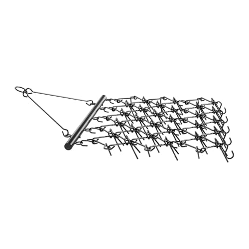 VEVOR Drag Harrow,5 ft x 4.5 ft Durable Chain Harrow with 60 Sharp Teeth,Suitable for ATV UTV Tractor, Ideal for Soil Preparation, Seeding, Smoothing Landscapes, and Yard Gravel Driveway Maintenance - size: 5 x 4.5 ft