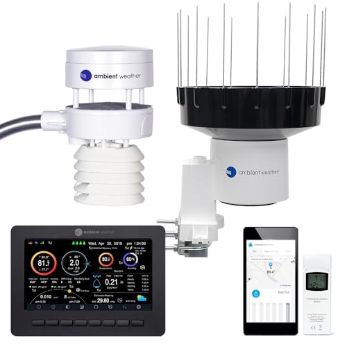 Ambient Weather WS-5000 Ultrasonic Smart Weather Station with AWN+ Included | With Remote Monitoring and Ambient Weather Network Access and AWN+ Included - style: 1yr AWN+ w/ Display Console + Ultrasonic
