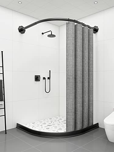 59Inch Collapsible Shower Threshold Water Dam 2" High Shower Barrier Water Stopper 2" Tall Shower Water Guard To Keep Water In Shower Dry And Wet Separation Bathroom Wheelchair Accessible Black - color: Black, style: 59inch