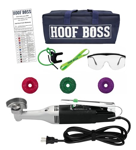Horse Hoof Trimmers Kit, Basic 110V Electric Set with Supplies | Horse Hoof Trimming Tools, Farrier Tool Kit, Grinder Discs Included, Accessories Included
