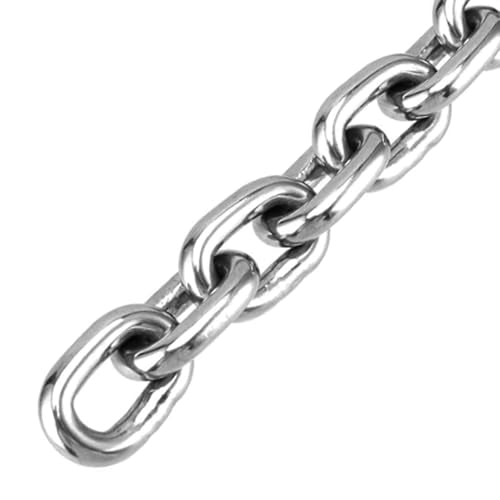 Heavy Duty Security Chain 1/4 in x 3.3 ft | Cut Proof, Hardened Alloy Steel, Thick Steel, For Hanging Plant, Pet, Anchoring, Towing, Bicycles, Moped