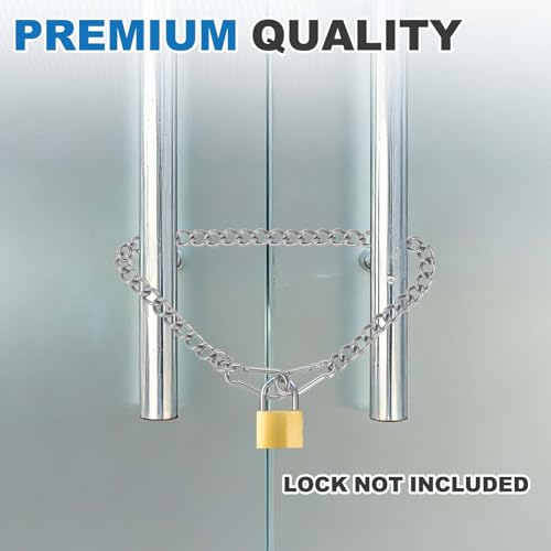 PATIKIL Gate Chain Lock, (15.8Inch, Silver) (1Pcs)304 Stainless Steel Hanging Chain Lock for Stall Barn/Cabinet/Fence/Hammock/Pet Cages - size: 15.8Inch