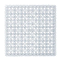 Yimobra Square Shower Floor Mat Non Slip, 21"X21" Machine Washable Bath Tub Mat, Soft on Feet, Bathmat with Drain Holes and Suction Cups, Fast Draining, Clear - color: Clear, size: 21 X 21 Inch