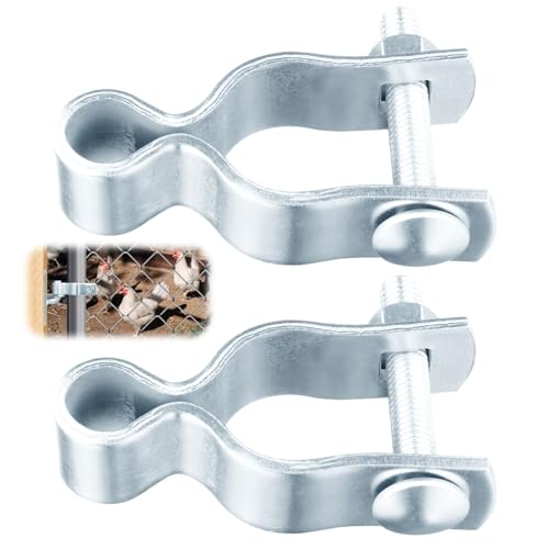 Gate Frame Hinges Fit 1-3/8" OD, Galvanized Chain Link Fence Gate Hinges | Fits 5/8" Pin Hole Heavy Duty Fence Gate Hinges for chain link fence gates, driveway gates, farm gates, other outdoor gate - size: 1-3/8inch