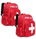Gatycallaty First Aid Bag Empty Backpack Emergency Bags First Responder Trauma Treatment with 13 Pockets for Outdoor Hiking Travel Field Trips Camping (Red, Pack of 2) - color: Red, Pack of 2