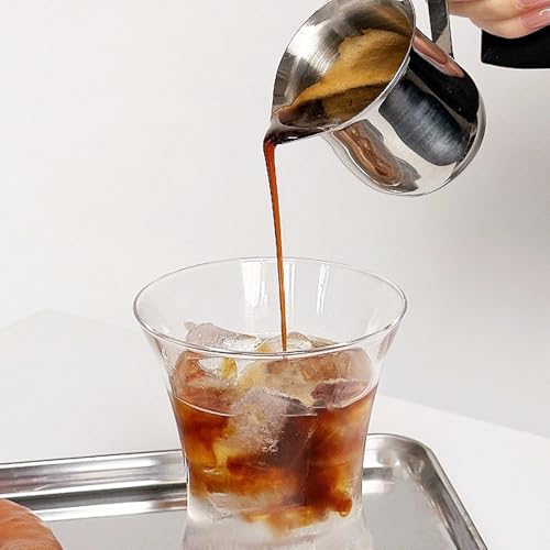 6 Pack 2oz Stainless Steel Bell Creamer Pitcher Mini Cup Espresso Container | Mengbaobao Milk Coffee Cream Container Server Cup - size: 2oz x6