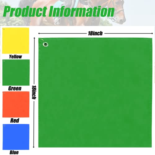 4 Pcs Horse Training Flag Horse Training Equipment with 48" Telescopic Handheld Flagpoles, Portable Equestrian Nylon Training Flag for Horse Lunging Training