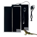Reptile Heating Mat, 2PCS Reptile Heating Pad with Temperature Adjustment for Reptiles Tortoise Snakes Lizard Gecko Hermit Crab Amphibians - Removable Terrarium Heat Mats(20W,11x16.5 inches) - size: 2PCS,20W