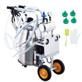 Cow Milking Machine, 55KPA 15000 RPM Milking Equipment with 25L Stainless Steel Bucket Portable Cow Milking Machine, Milker Machine 5-8 Cows per Hour, Bucket Milker for Cattle and Goat