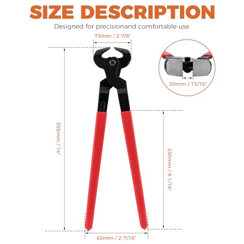 2-Pack 14 Inch Horse Hoof Nippers, Heavy Duty High Carbon Steel Farrier Tool, Professional Hoof Trimming Nippers for Horses Donkeys Cattle Sheep Livestock