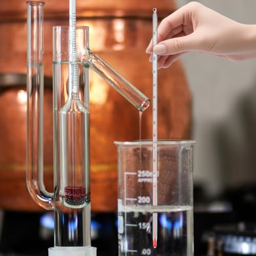 Relaxweex General Purpose Lab Thermometer 12 Inch Total Immersion Glass Liquid in Glass Thermometer for Laboratories Universities Food and Beverage Processing Clear(0 to 230 ℉) - style: 0 to 230 ℉
