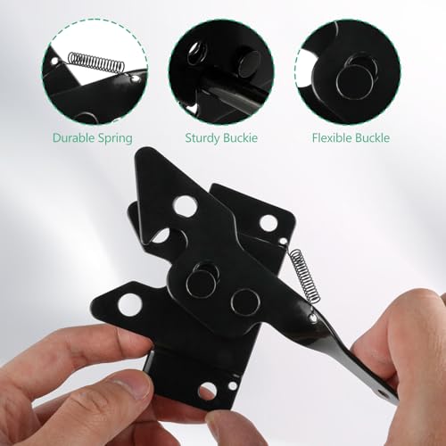 5-1/2" Mini Self-Locking Gate Latch for Wooden Fence,(Door Gap ≥ 0.7in),Stainless Steel, Post Mount Automatic Gate Lock Gravity Door Latch Hardware for Outdoor Garden, Metal Gates Vinyl Fence