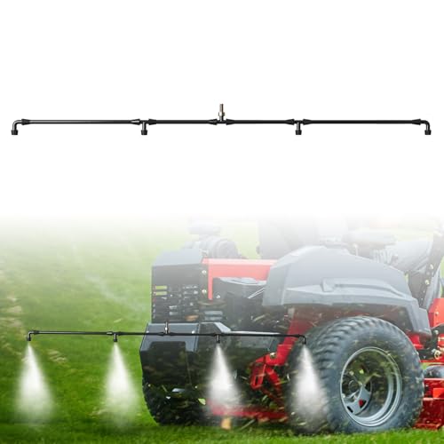 4-Nozzle Boom Sprayer Wand, Brass Fitting Sprayer, Wide-Coverage Agricultural & Lawn Spray Attachment for Tractors/UTVs