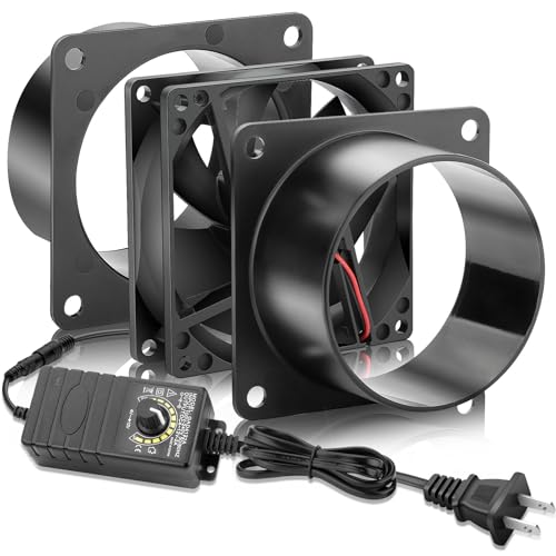 80mm x 25mm 3 Inch Duct Household Ventilation 12V Exhaust Fan with Speed Controller for DIY Greenhouse 3D Print Smoke Paint Fume Extractor-D8025 - size: 8025
