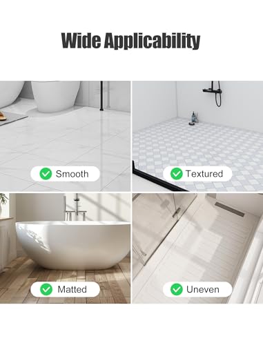 Extra Large Non Slip Shower Mat, Yonala 59.1" x 35.4" Anti Slip Oversize Shower Mat for Inside Shower, Big Trimmable PVC Shower Floor Mat for Shower Stall, Bathroom, Tub, Quick Drying Matt - size: 59.1" x 35.4" (Rectangular)